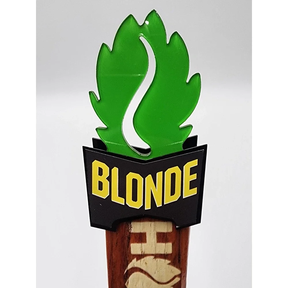 HOPTOBER FEST MARZEN‎ LAGER BEER BAR TAP HANDLE HOP VALLEY WOOD LOOK